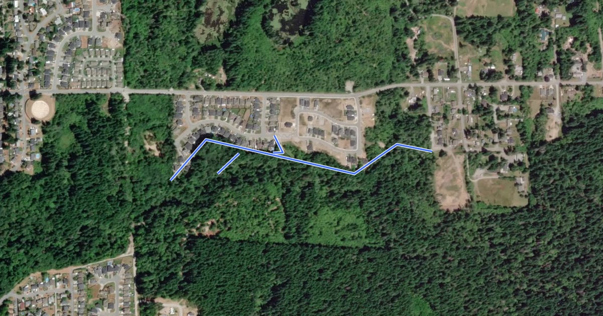 Маршрут Carriere Road Trail на спутниковом снимке