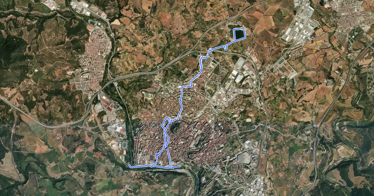 Маршрут Carril Bici de Manresa на спутниковом снимке