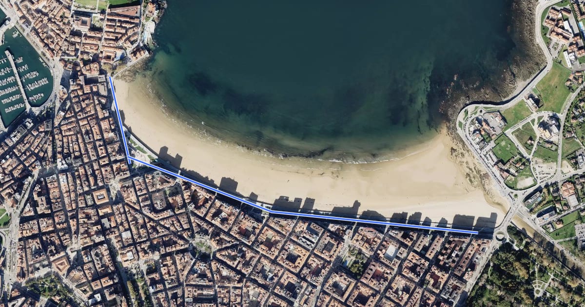 Маршрут Carril Bici del Muro de San Lorenzo на спутниковом снимке