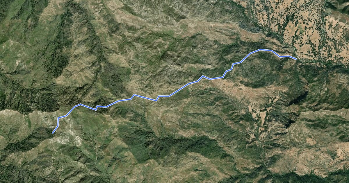 Маршрут Carrizo Trail на спутниковом снимке
