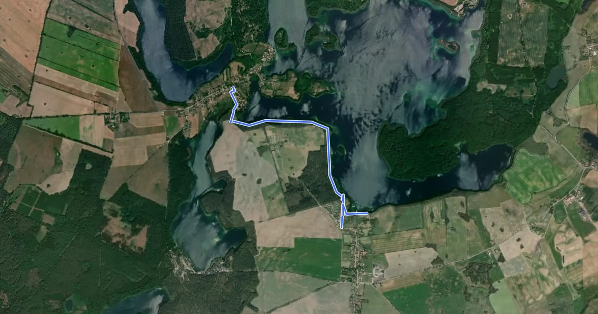 Маршрут Carwitzer See-Uferweg на спутниковом снимке