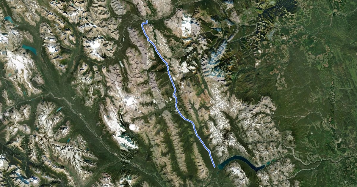 Маршрут Cascade Fire Road на спутниковом снимке