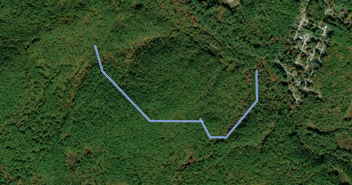 Маршрут Cascade Trail на спутниковом снимке