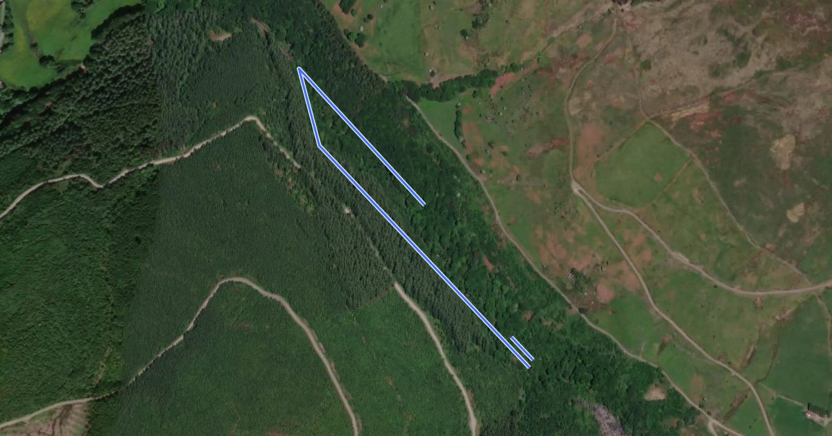 Маршрут Cascade Trail на спутниковом снимке