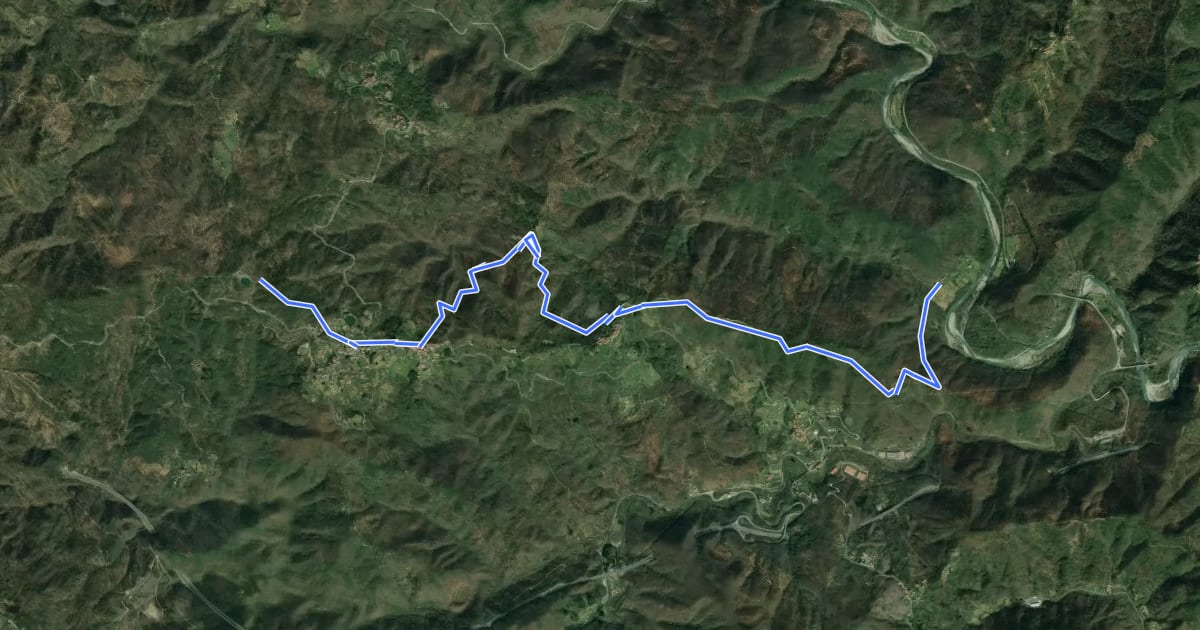 Маршрут Case Arsina - Carrodano Superiore - Casa Fogona - Mattarana - Monte Gruzze на спутниковом снимке