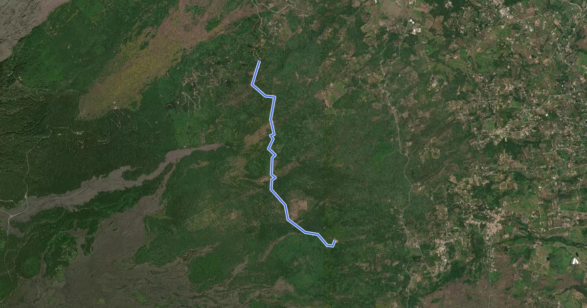 Маршрут Case Bevacqua - Strada Provinciale Mareneve Fornazzo-Citelli-Linguaglossa на спутниковом снимке