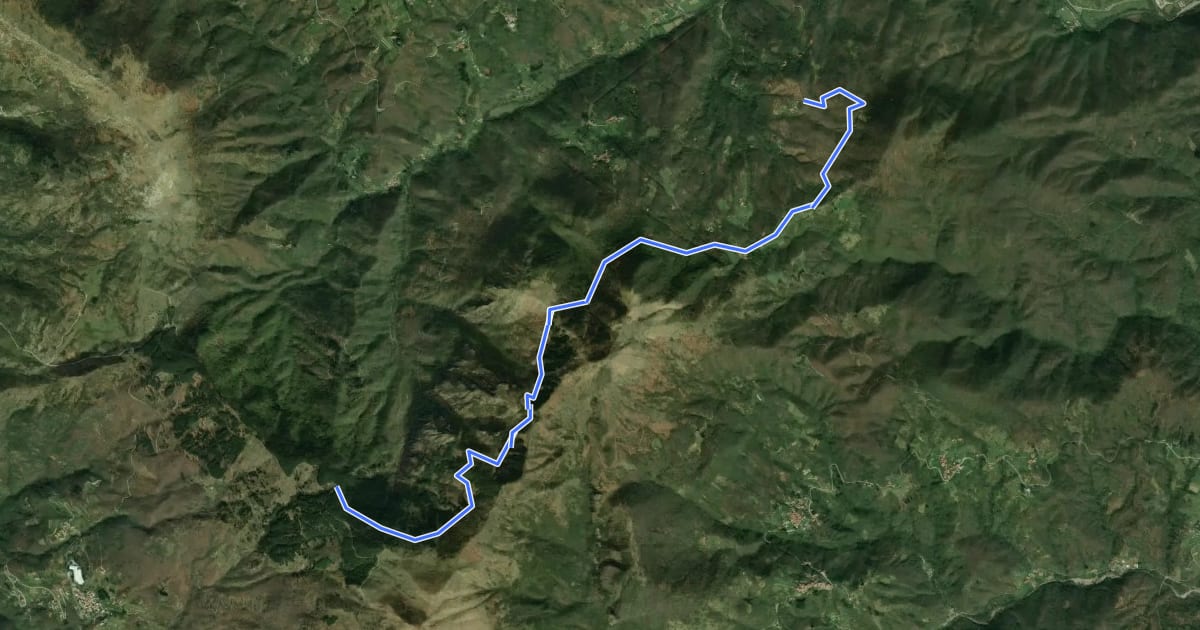 Маршрут Case Colea - Colli di Valletti – Sella delle Matite - Rocche di Valletti - Bivio AV5T на спутниковом снимке