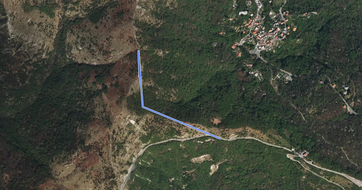 Маршрут Case Cornua - Sella del Monte Becco на спутниковом снимке