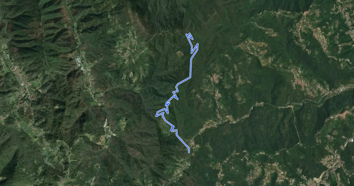 Маршрут Case Palazzo – Passo di Ri – La Gretta – Monte Croce на спутниковом снимке