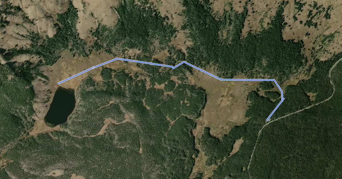 Маршрут Casecade Lake Trail на спутниковом снимке
