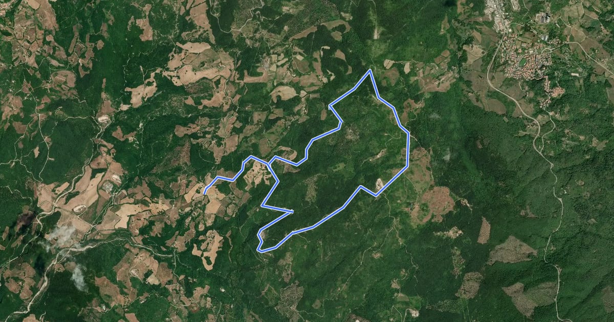 Маршрут Castel Volterrano на спутниковом снимке