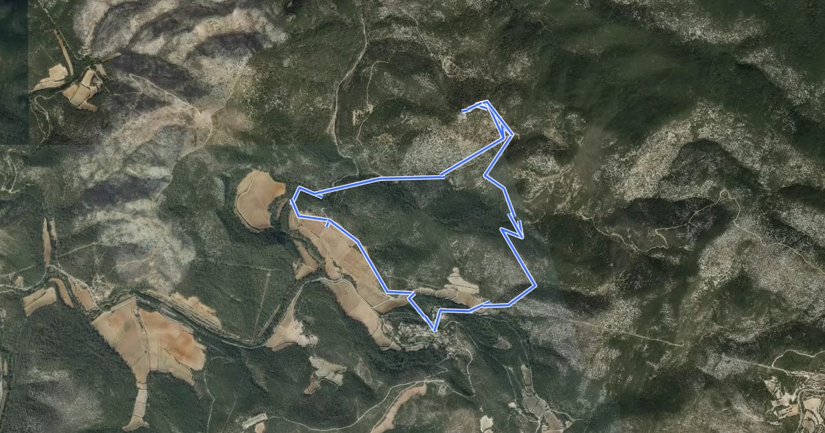 Маршрут Castell Vell d'Olivella на спутниковом снимке