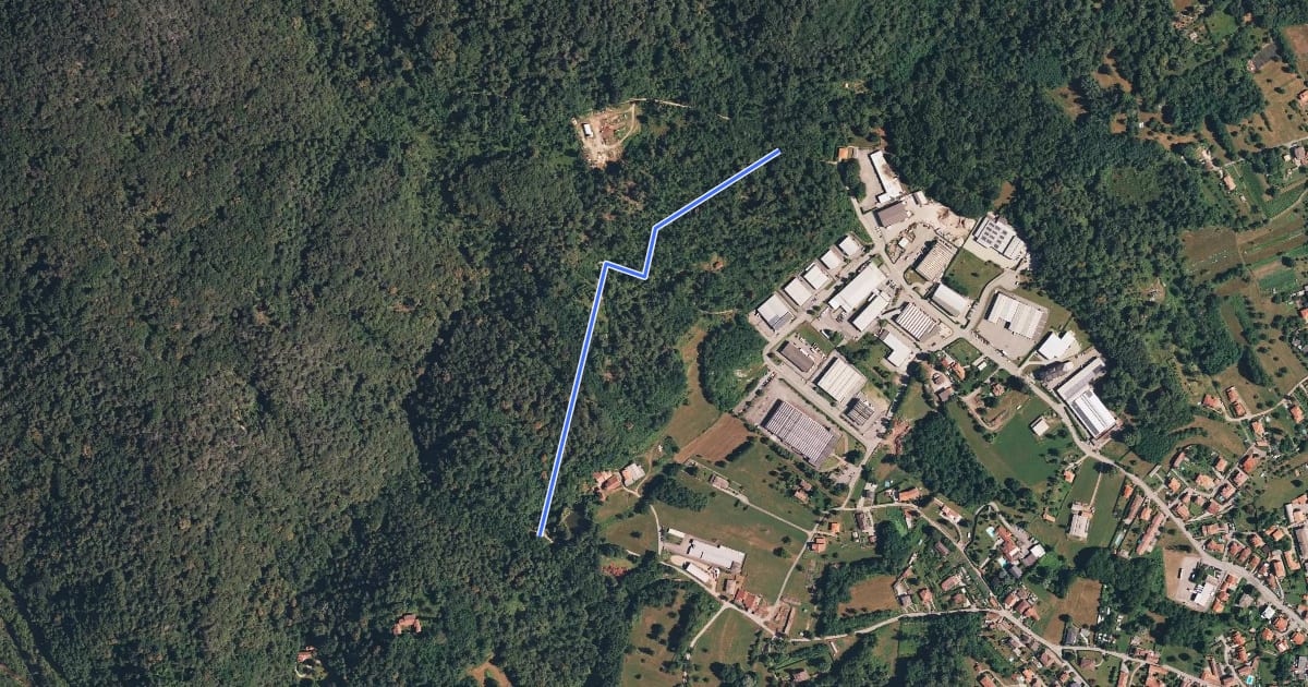 Маршрут Castellaccio на спутниковом снимке