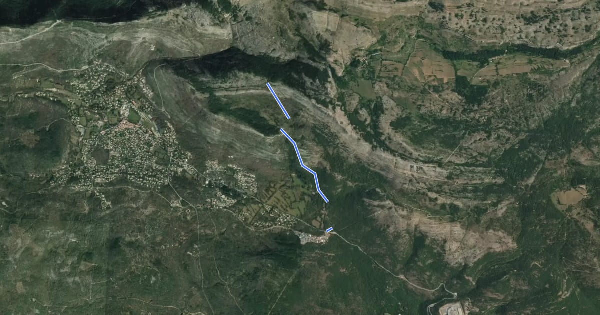 Маршрут Castellaras de la Malle на спутниковом снимке