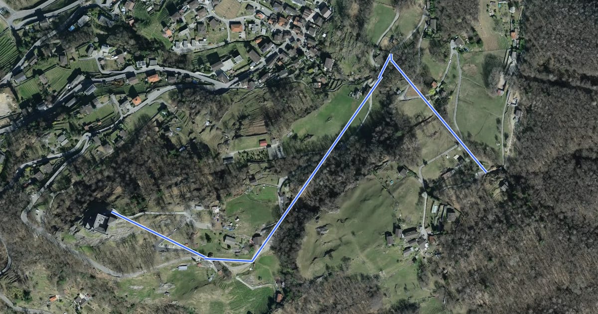Маршрут Castello Sasso Carbaro - Pian Laghetto на спутниковом снимке
