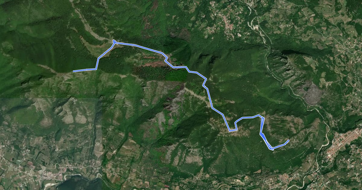 Маршрут Castello Valle Santa на спутниковом снимке