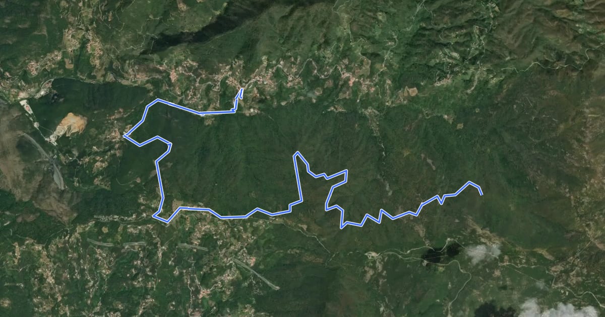 Маршрут Castiglione Chiavarese - Costa ovest Monte Pietra di Vasca на спутниковом снимке