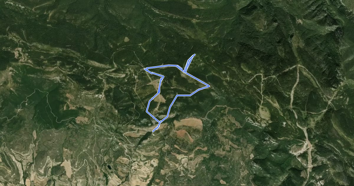 Маршрут Castillo de Loarre - Pico Puchilibro на спутниковом снимке