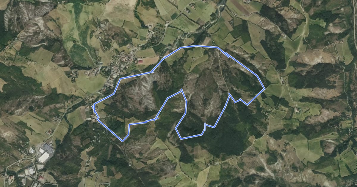 Маршрут Castione De' Baratti - Orio - San Donnino - Rio Brozzo - Castione De' Baratti на спутниковом снимке