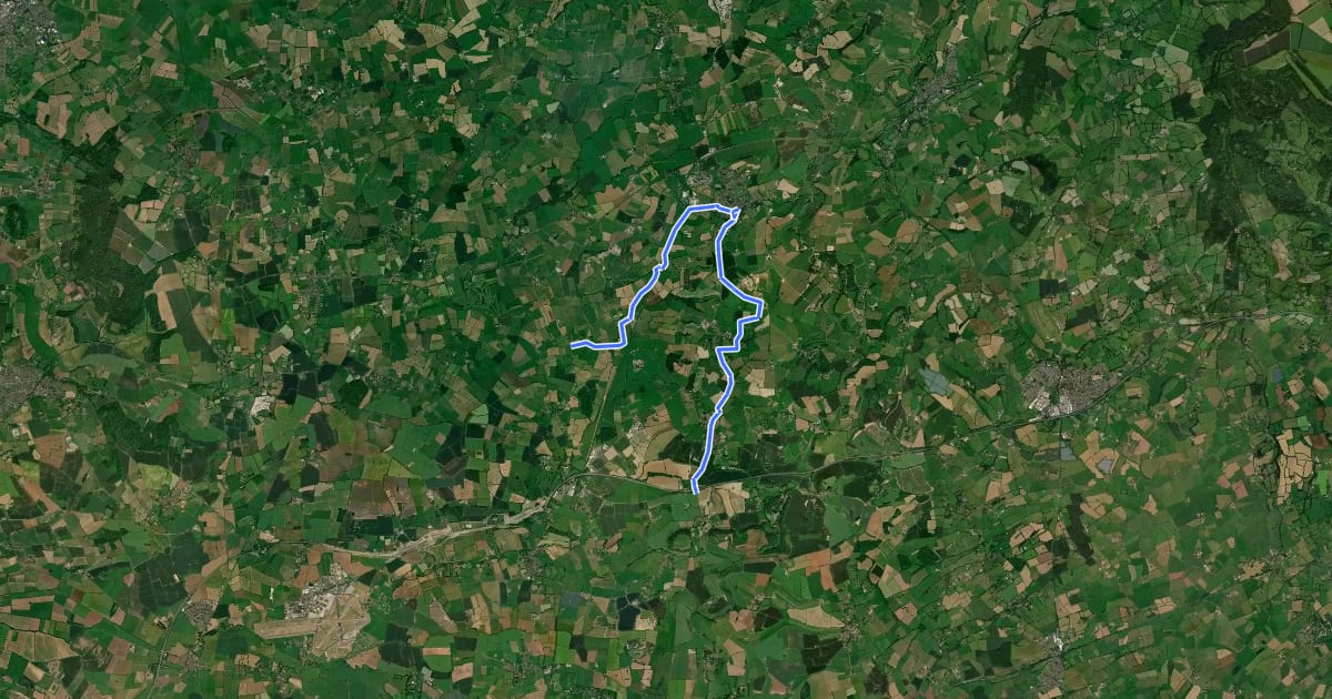 Маршрут Castle Cary Link на спутниковом снимке
