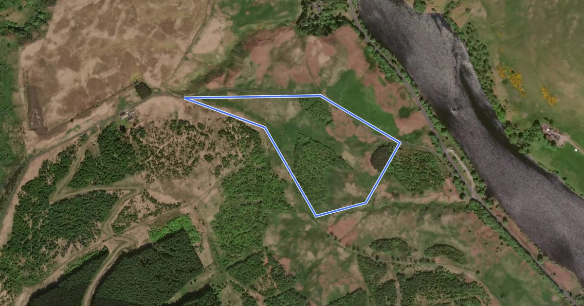 Маршрут Castlehill lower loop на спутниковом снимке