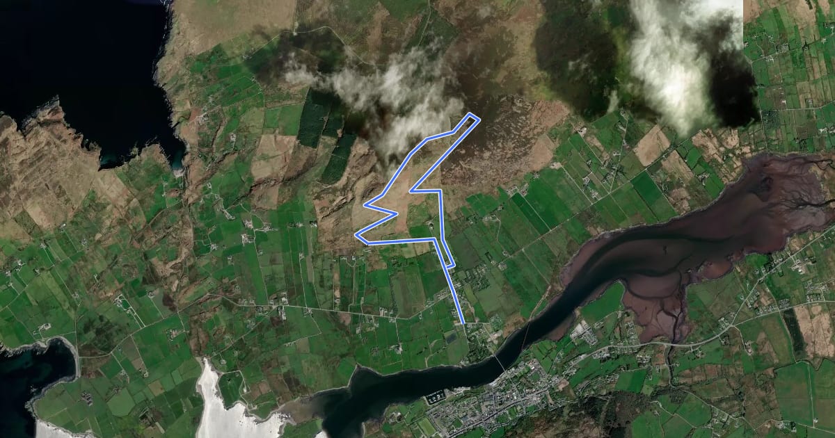 Маршрут Castlequin Loop на спутниковом снимке
