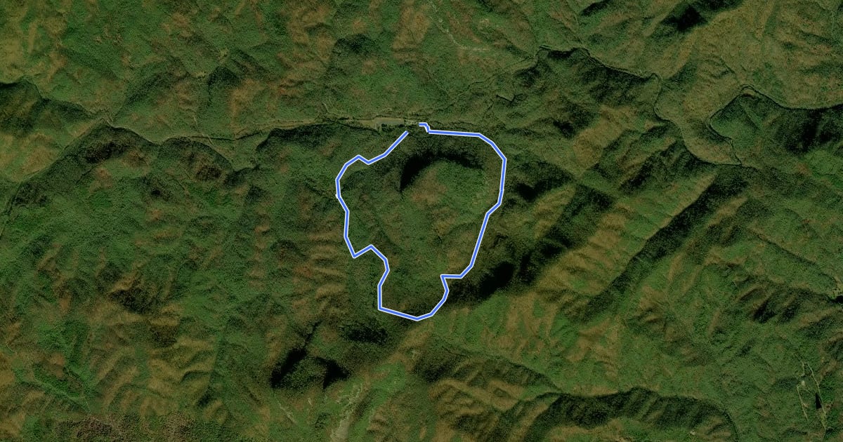 Маршрут Cat Gap Loop Trail на спутниковом снимке