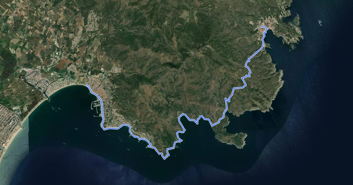Маршрут Catalunya E03 на спутниковом снимке