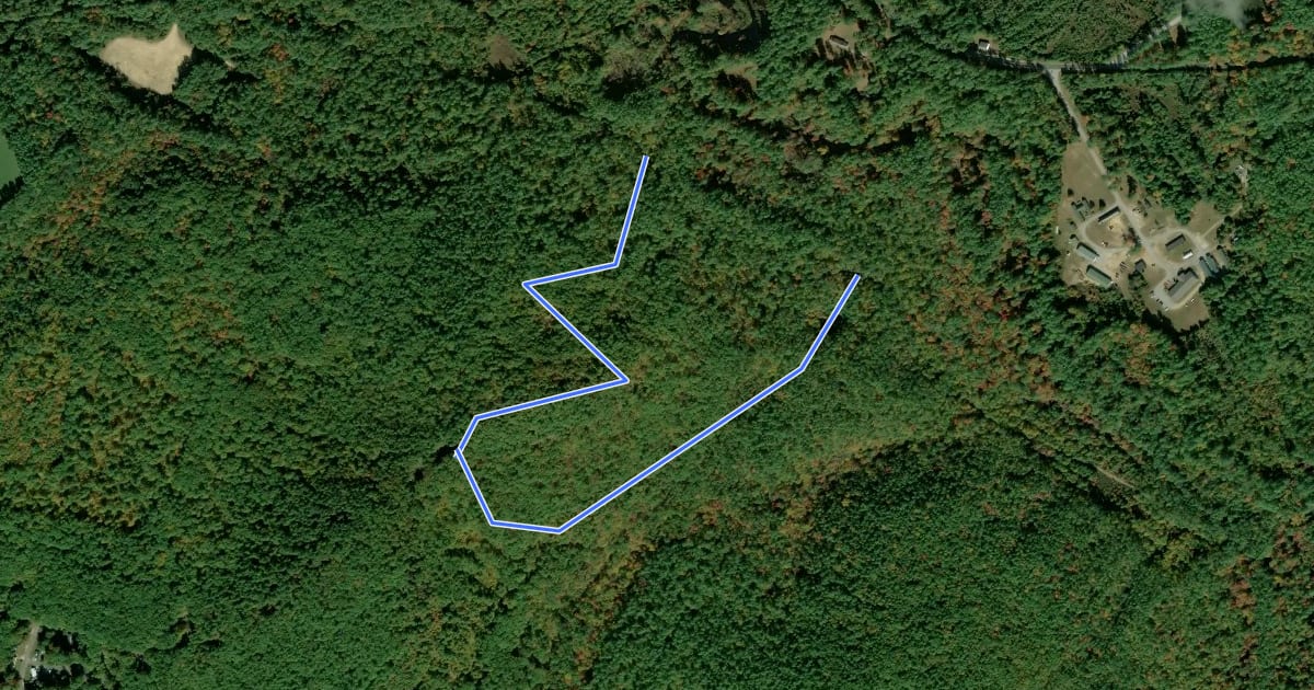 Маршрут Catamount Trail на спутниковом снимке