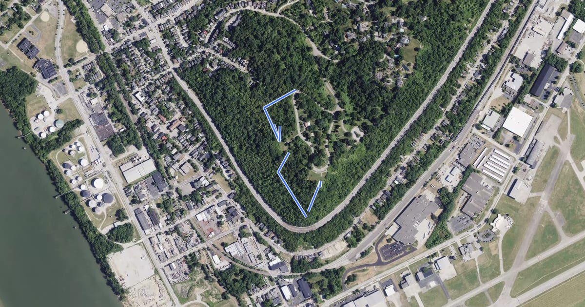 Маршрут Catawba Trail на спутниковом снимке