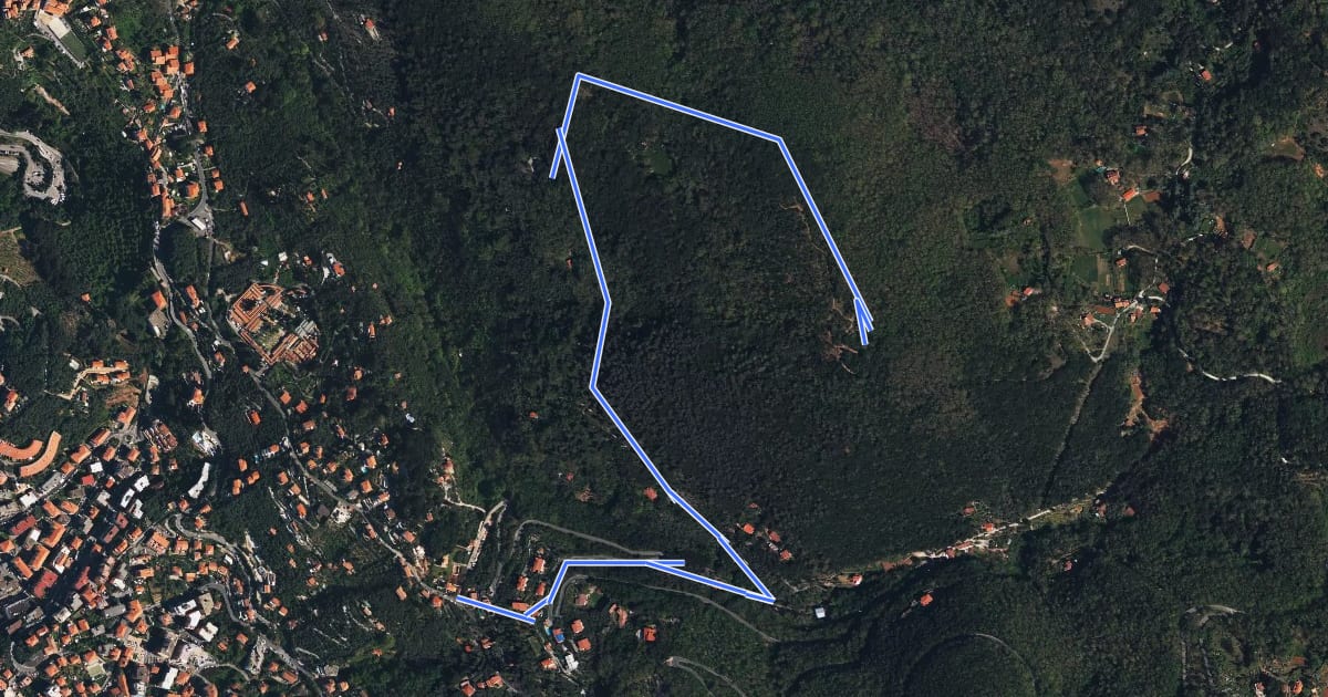 Маршрут Catene - Canale di Redarca – M. Branzi на спутниковом снимке