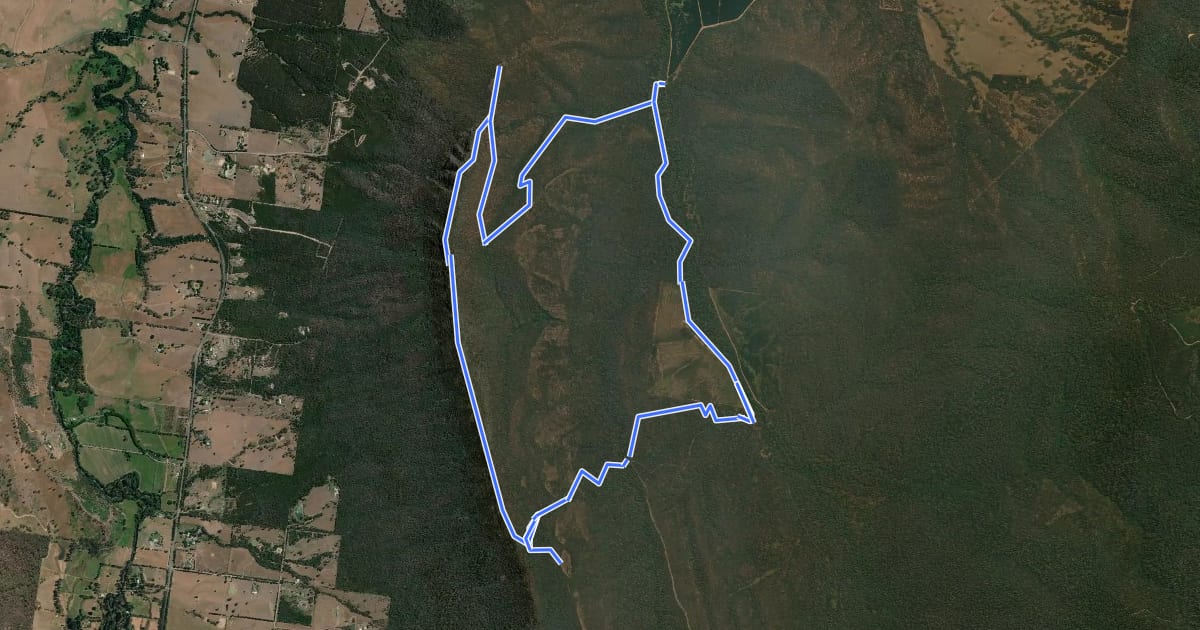 Маршрут Cathedral Range Northern Circuit на спутниковом снимке