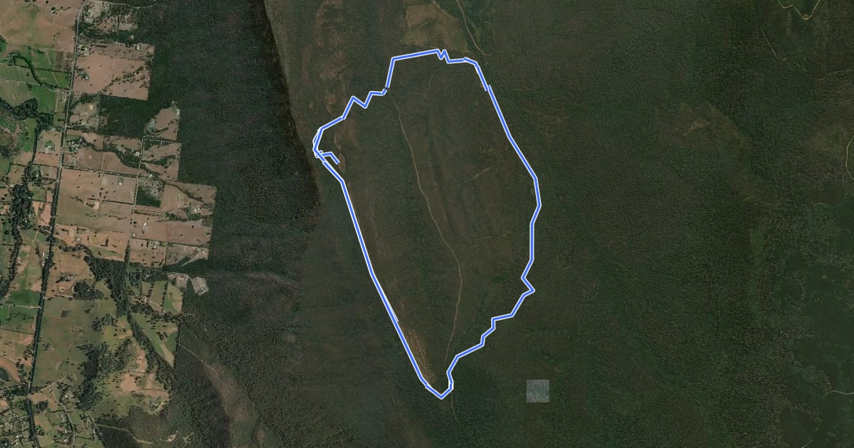 Маршрут Cathedral Range Southern Circuit на спутниковом снимке