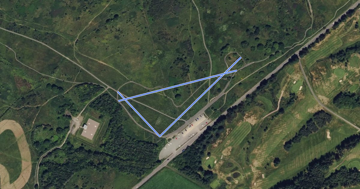 Маршрут Cathkin Braes Country Park Green на спутниковом снимке