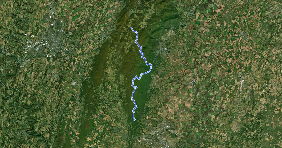 Маршрут Catoctin National Recreation Trail на спутниковом снимке