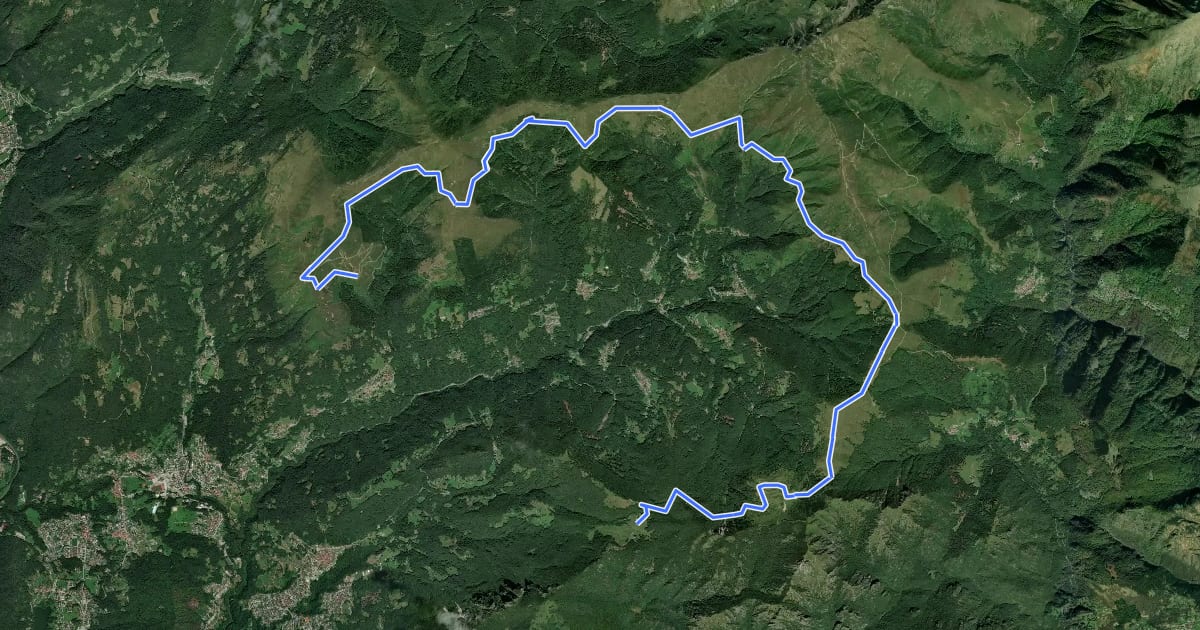 Маршрут Cattle Trail на спутниковом снимке