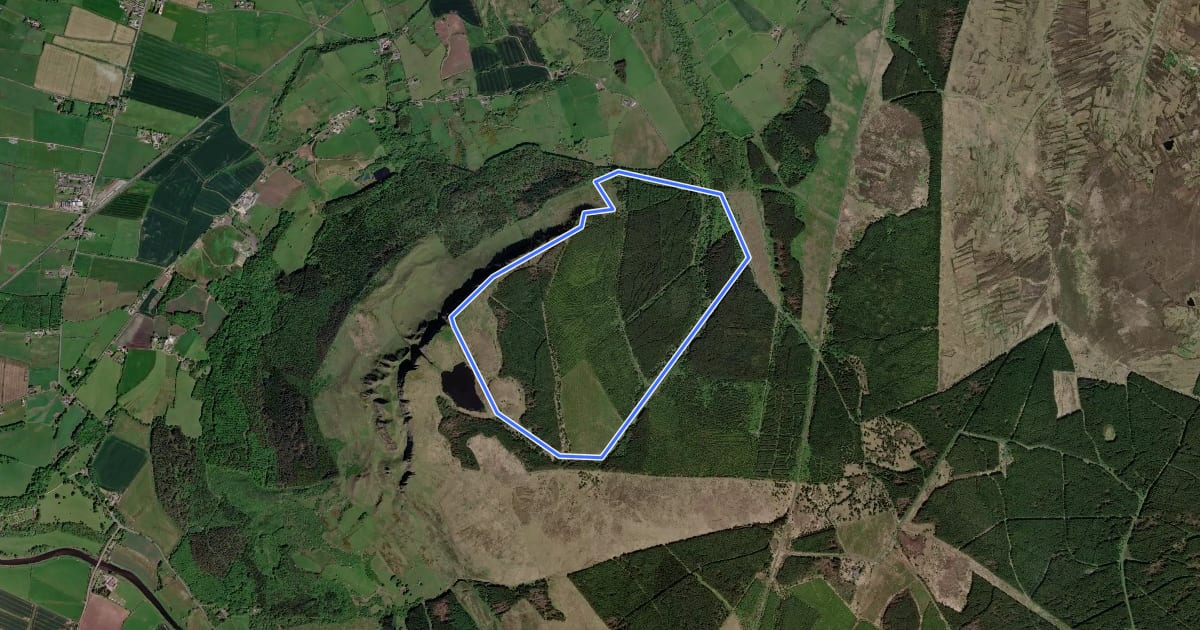 Маршрут Causeway Coast and Glens - 14 - Binevenagh на спутниковом снимке
