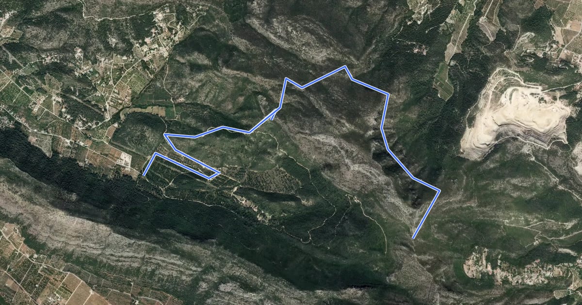 Маршрут Cavall Bernat - Itinerari panoràmic на спутниковом снимке
