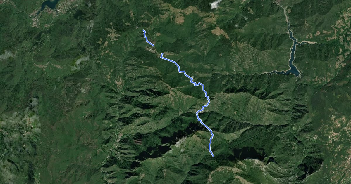 Маршрут Cavallino della Fobbia - Passo dello Spino на спутниковом снимке