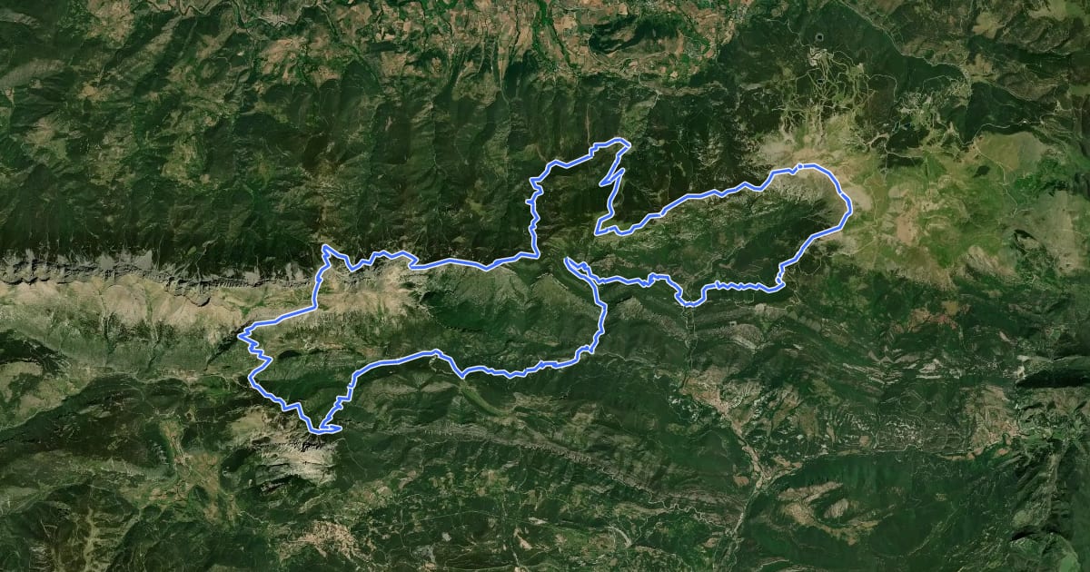 Маршрут Cavalls del Vent на спутниковом снимке
