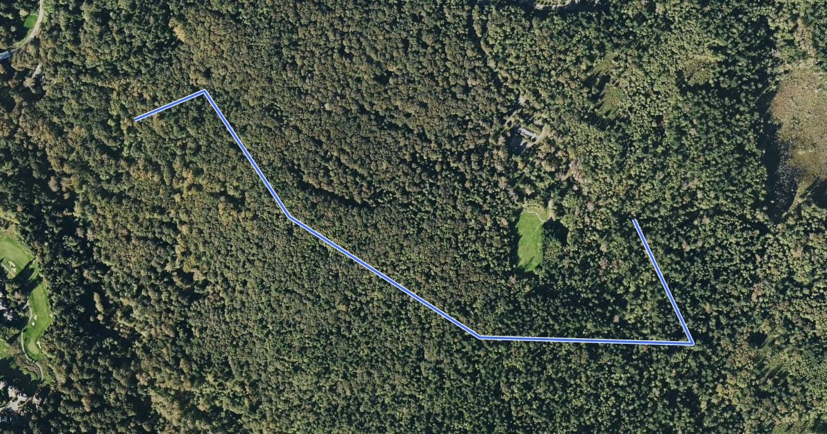 Маршрут Cave Hole Trail на спутниковом снимке