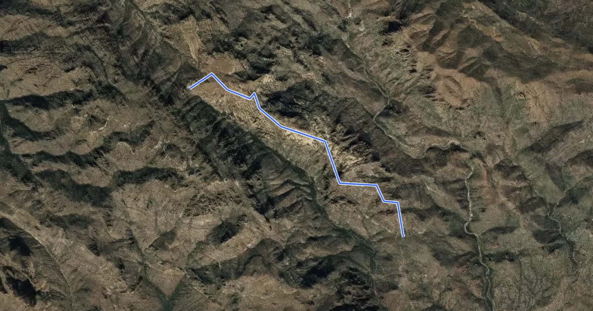 Маршрут Cave Trail #233 на спутниковом снимке