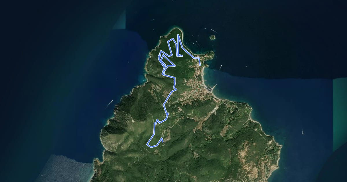 Маршрут Cavo на спутниковом снимке