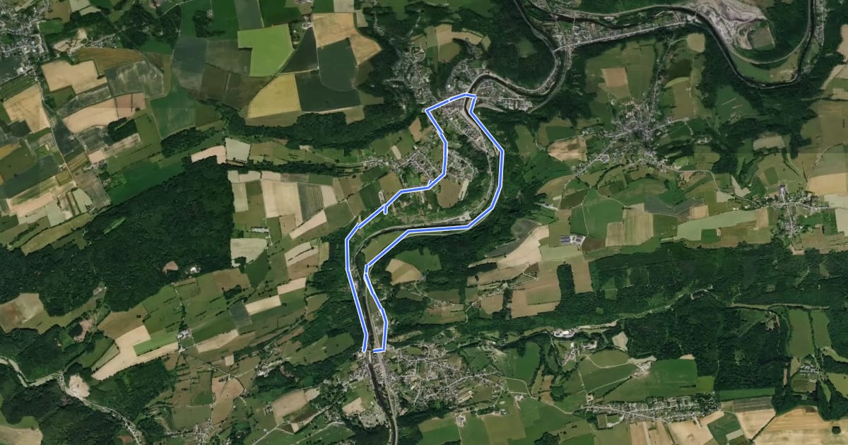 Маршрут CB06 Comblain-au-Pont - Géromont - Comblain-la-Tour на спутниковом снимке
