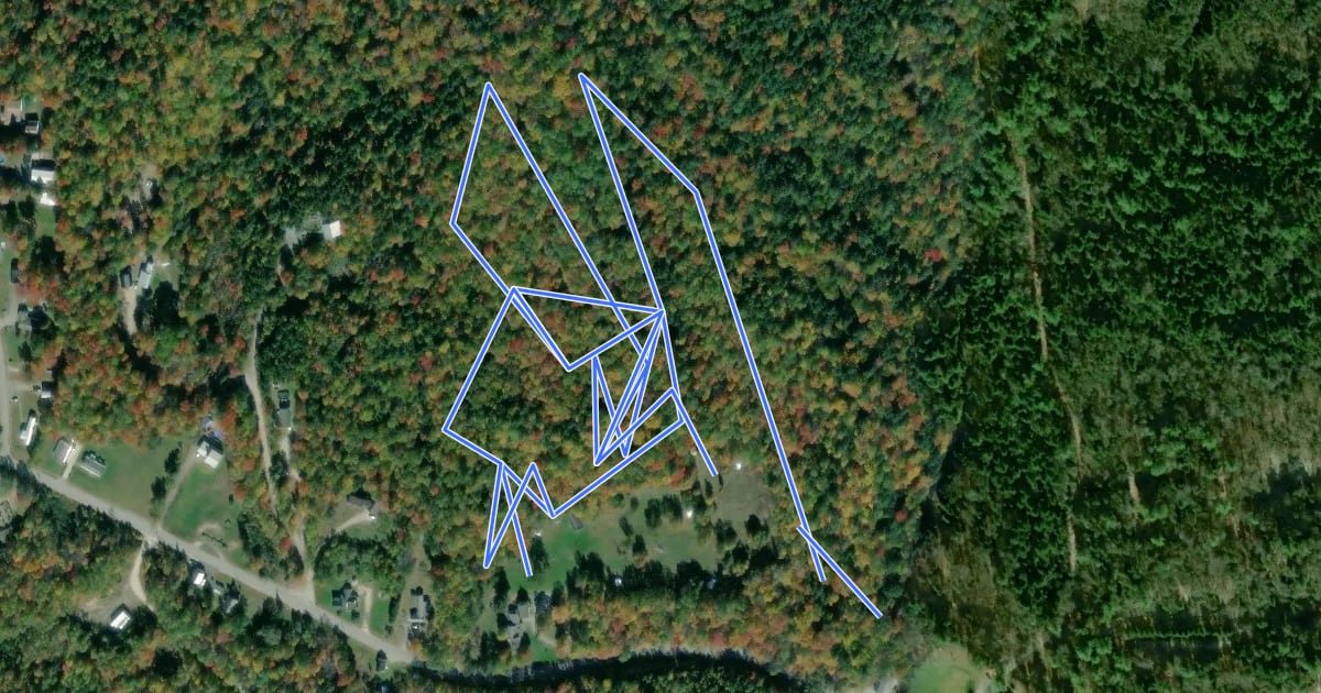 Маршрут CCC Hub North trails на спутниковом снимке