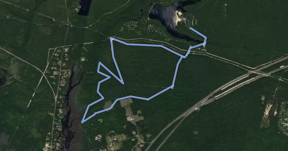 Маршрут CCC (Orange) Trail на спутниковом снимке