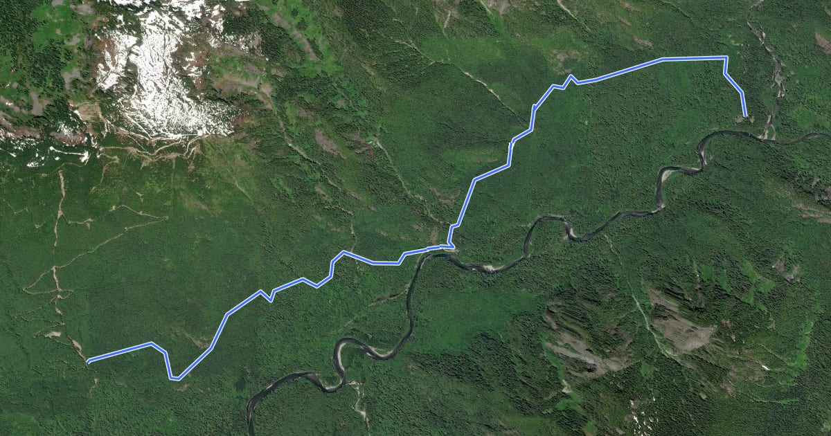 Маршрут CCC Trail на спутниковом снимке