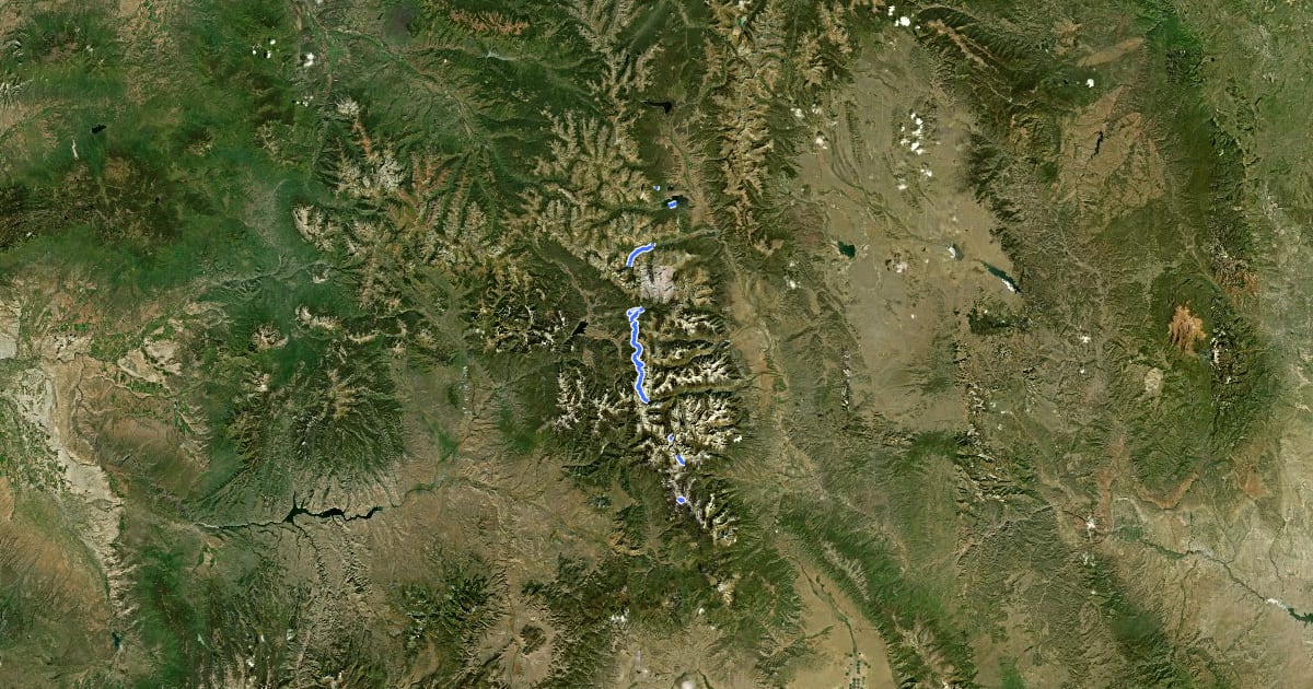 Маршрут CDT in-xx Misc Old Route Alternates на спутниковом снимке