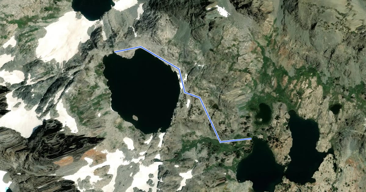 Маршрут Cecile Lake Trail на спутниковом снимке