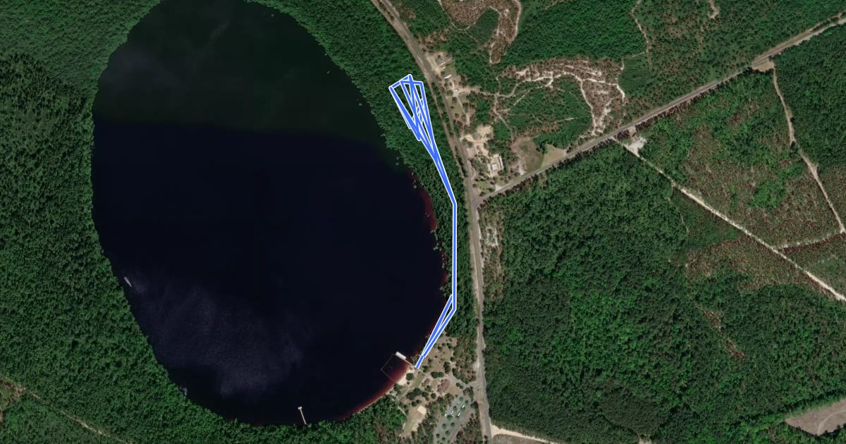 Маршрут Cedar Loop Trail на спутниковом снимке